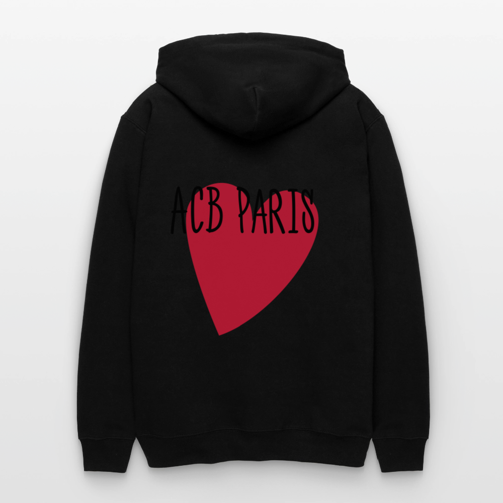 Sweat a capuche L'amour ACB-Paris - noir