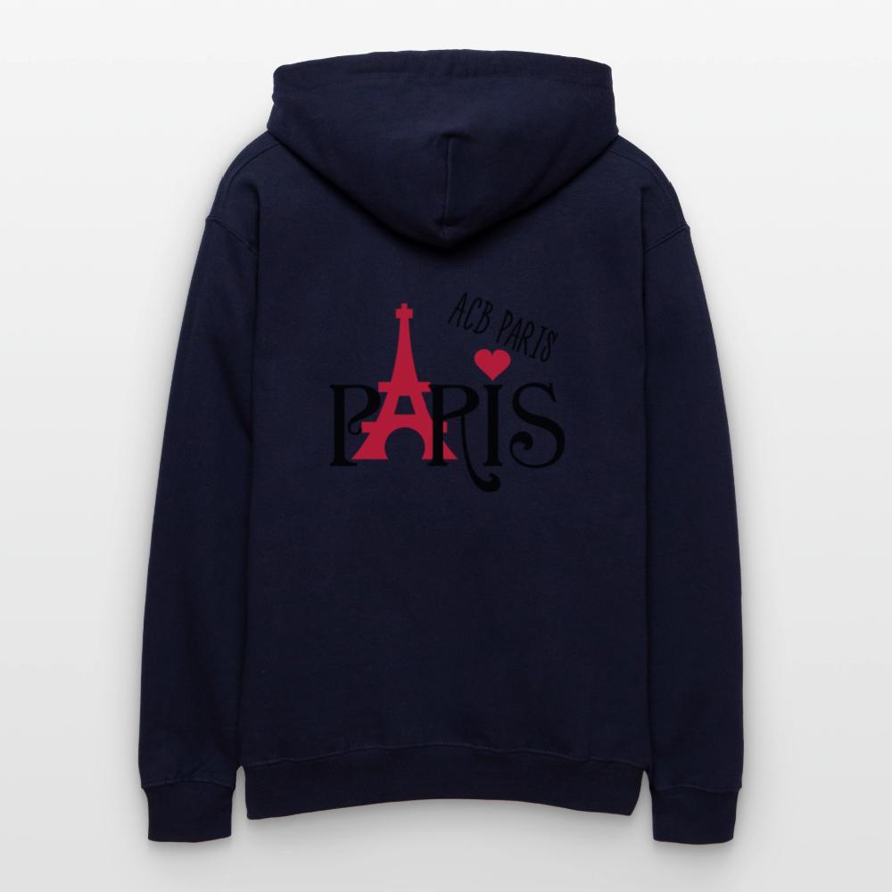 Sweat a capuche ACB-Paris Ilove Paris - bleu marine