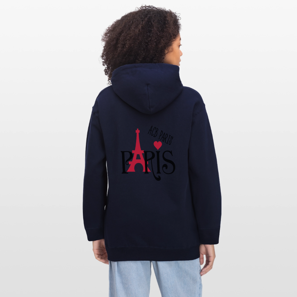 Sweat a capuche ACB-Paris Ilove Paris - bleu marine
