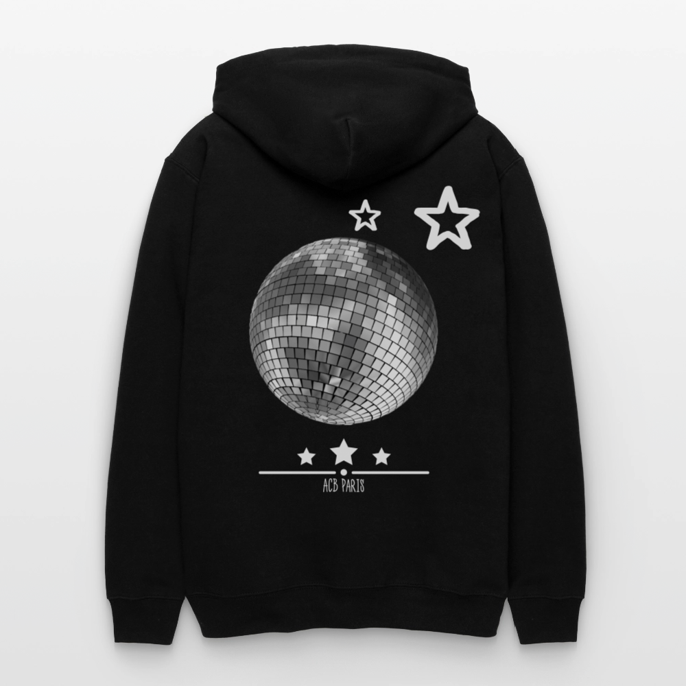Sweat à Capuche Hoodie Disco Star - ACB-Paris - noir