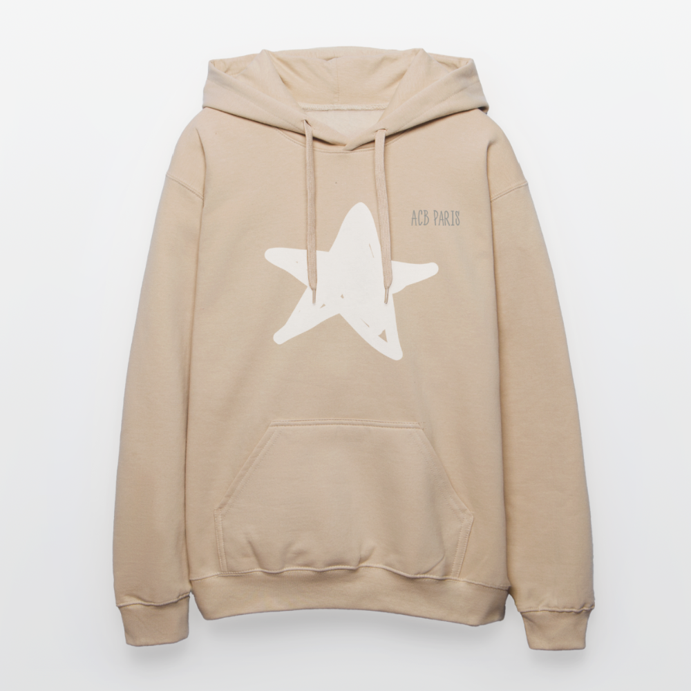 Sweat a capuche ACB- Étoile - jaune sable