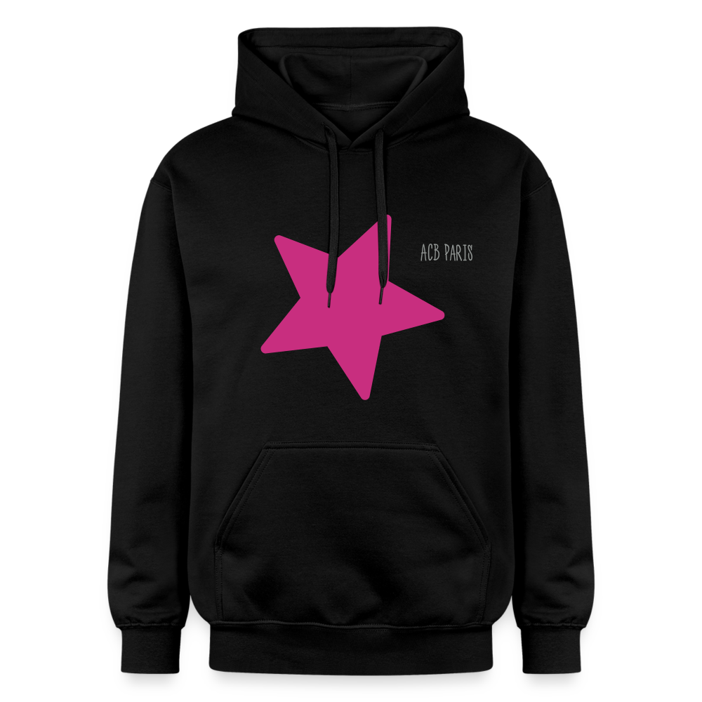 Sweat a capuche ACB- Étoile - noir