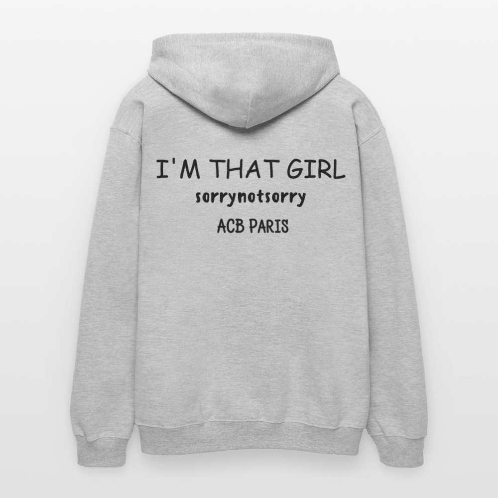 Sweat à capuche that girl - gris clair chiné