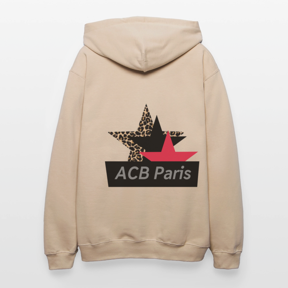 Sweat à capuche star acb-paris - jaune sable