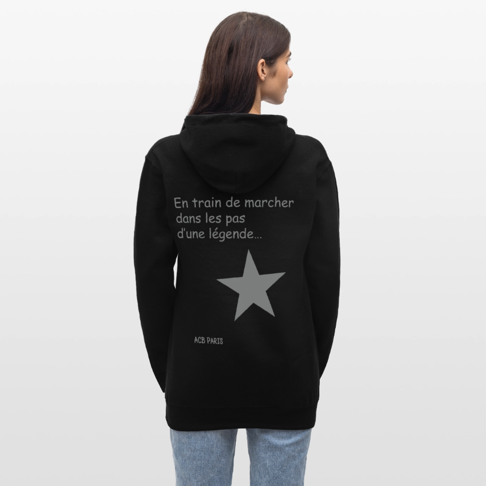 Sweat à capuche dans les pas d’une légende - noir