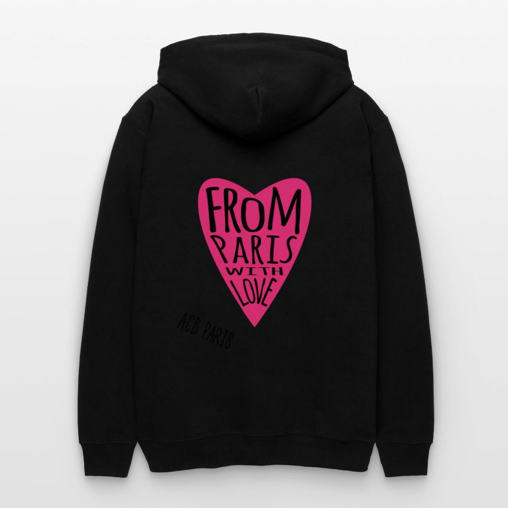 Sweat a capuche ACB-Paris Ilove Paris - noir