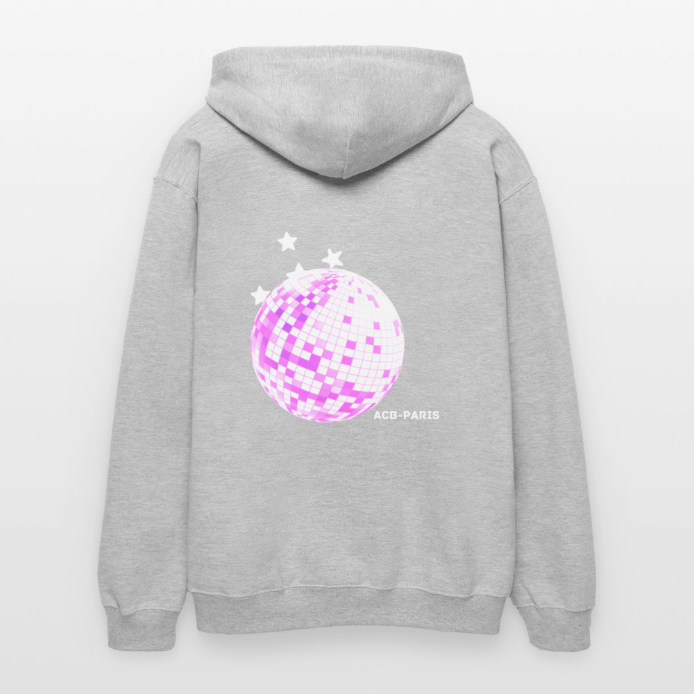 sweat Unisex boule disco rose ACB-Paris - gris clair chiné