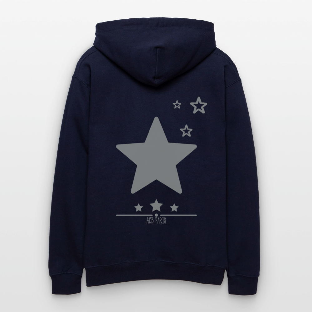 Sweat a capuche ACB-Paris Star étoile - bleu marine