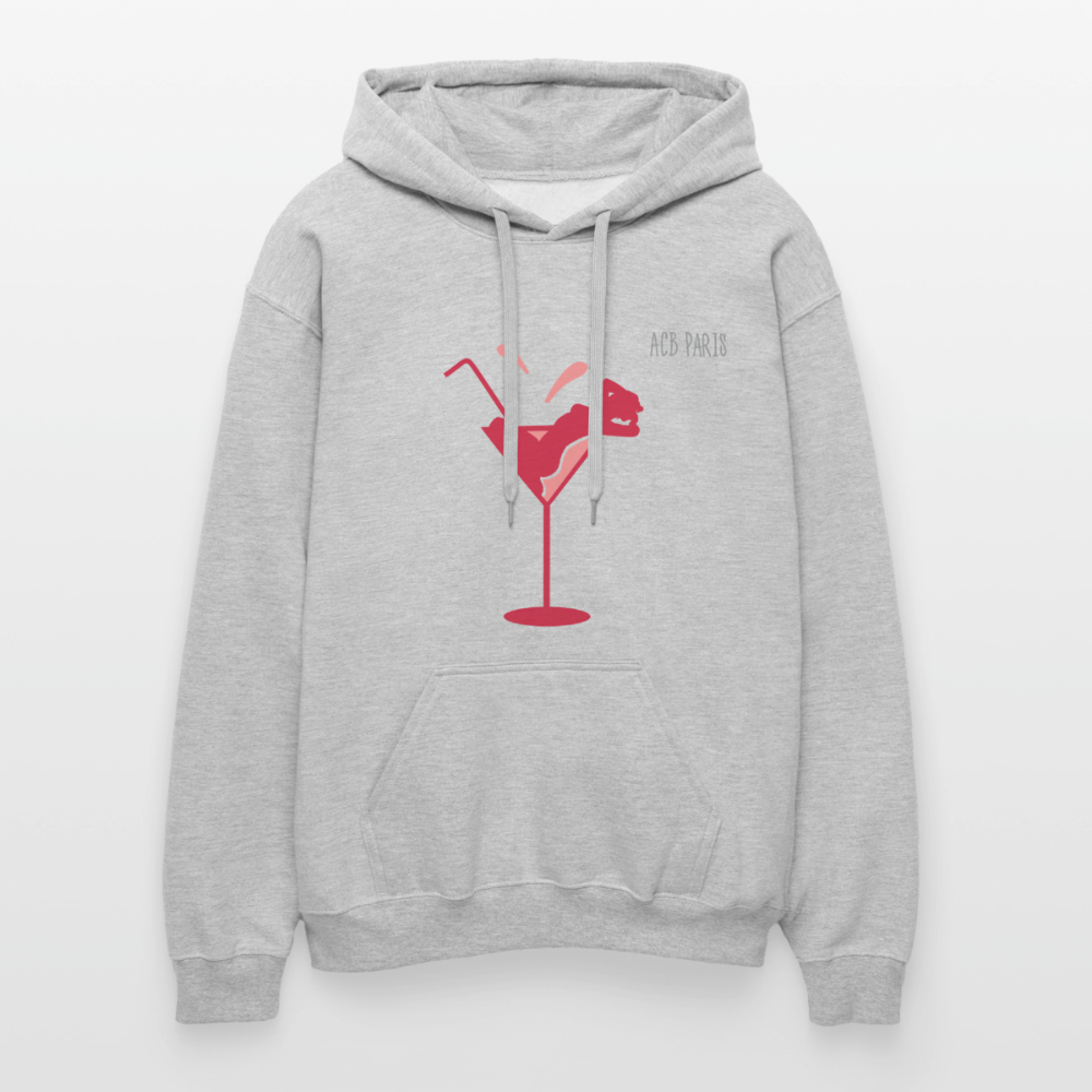 Sweat a capuche ACB- Étoile - gris clair chiné