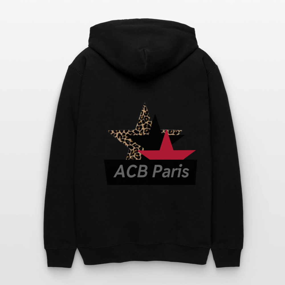 Sweat à capuche star acb-paris - noir