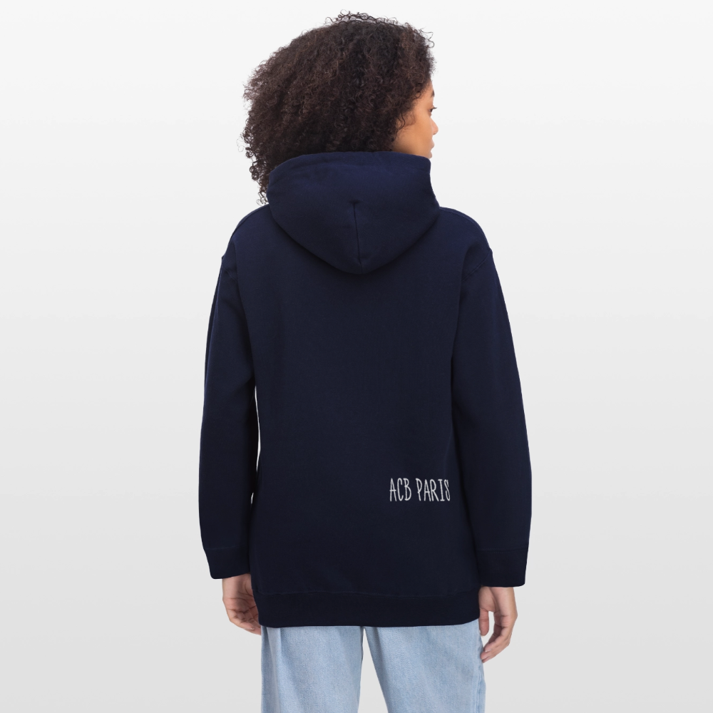 Sweat à capuche étoilé oversize unisexe - bleu marine