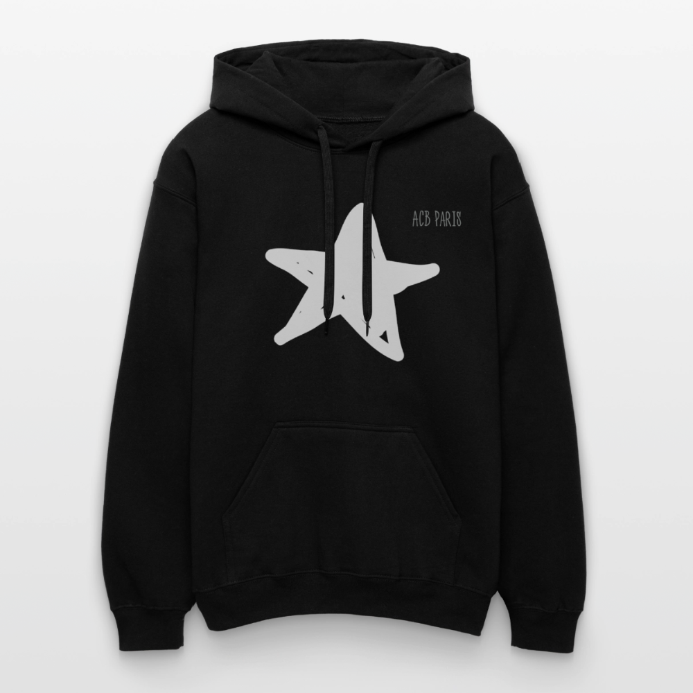 Sweat a capuche ACB- Étoile - noir