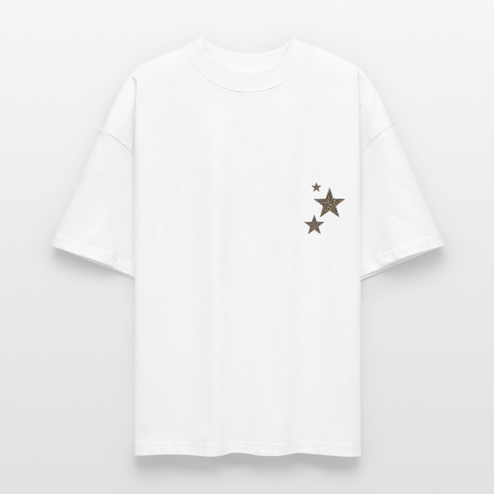 T-shirt à capuche Étoile Léopard ACB-Paris - blanc