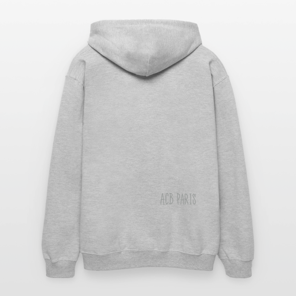 Sweat a capuche ACB- Étoile - gris clair chiné