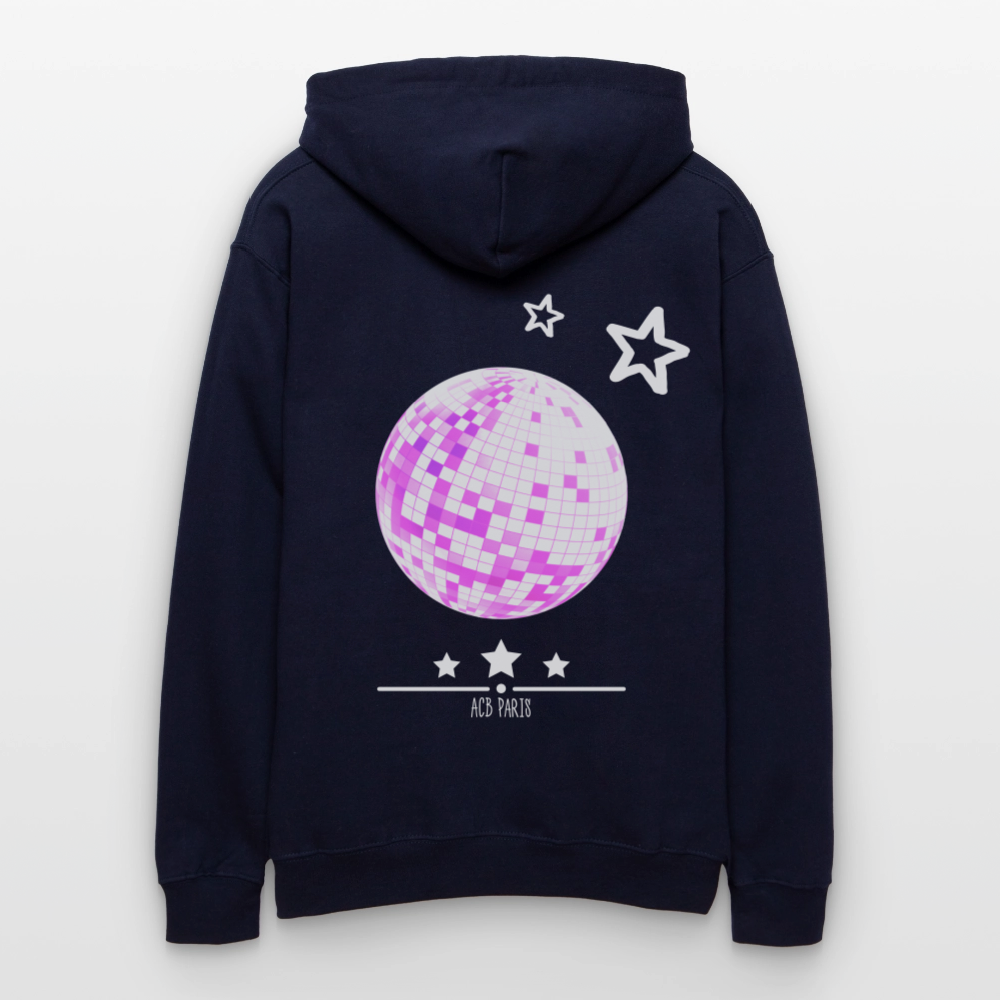 Sweat à Capuche Hoodie Disco Star - ACB-Paris - bleu marine