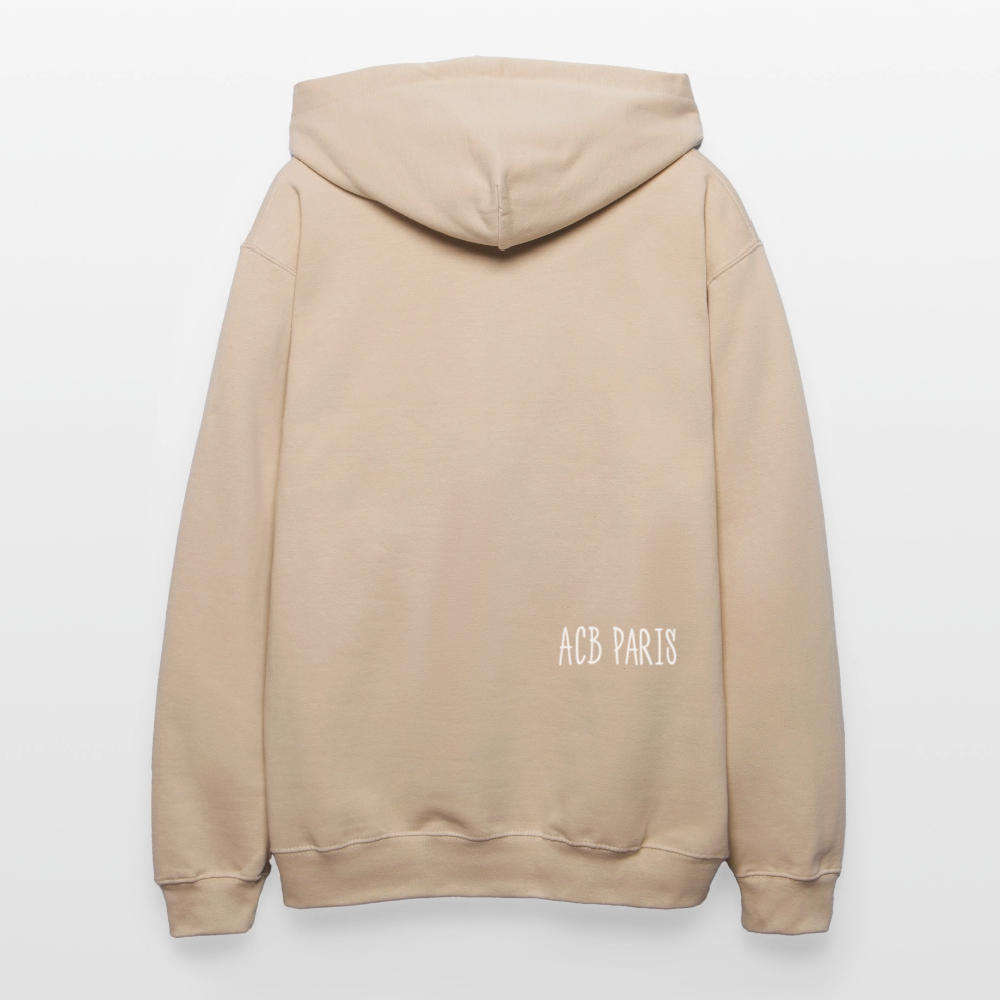 Sweat à capuche étoilé oversize unisexe - jaune sable