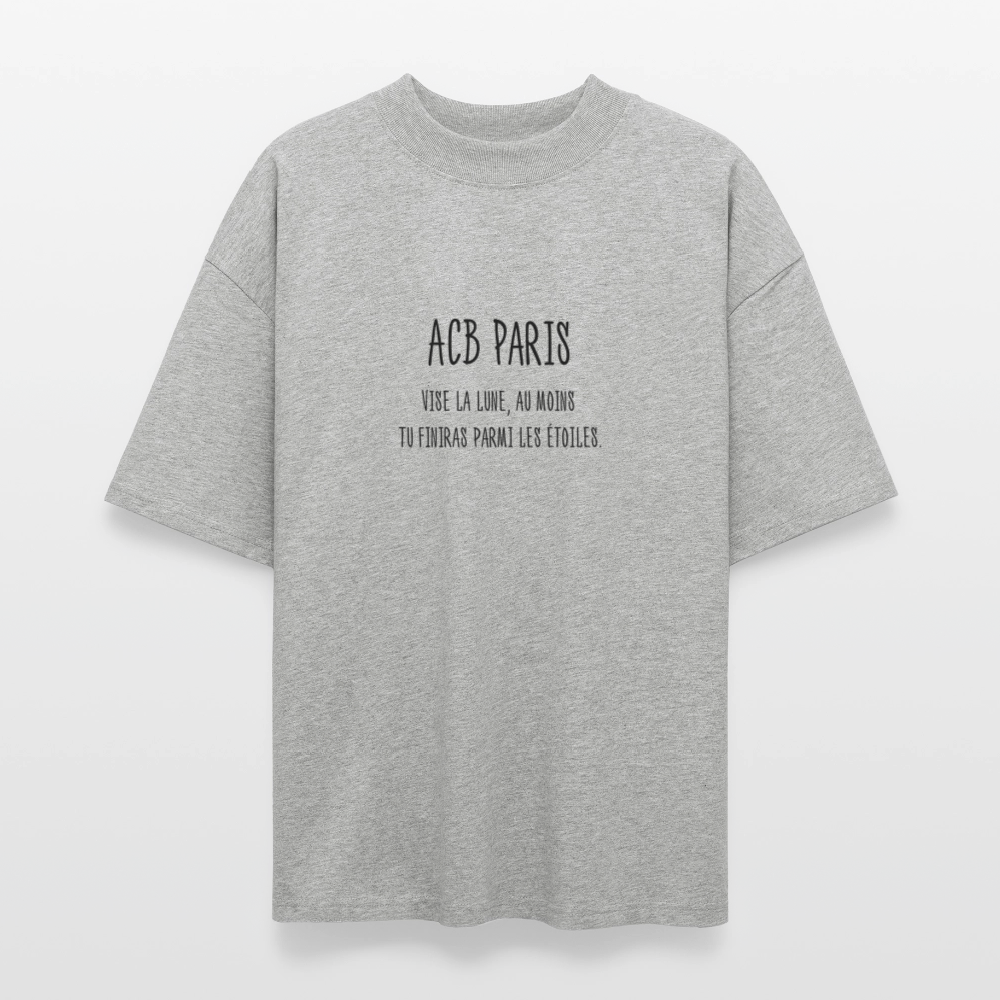 T-shirt Lune ACB-PARIS - gris chiné