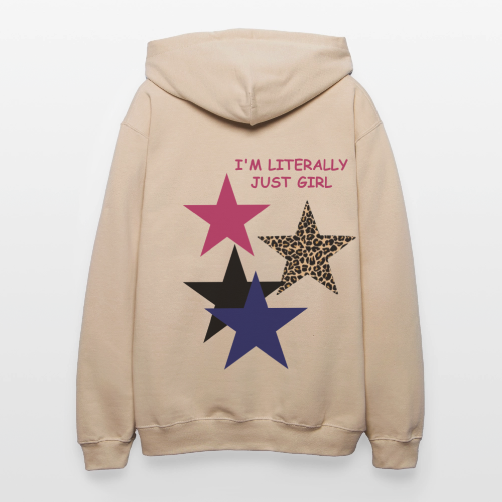 Sweat à capuche just girl - jaune sable