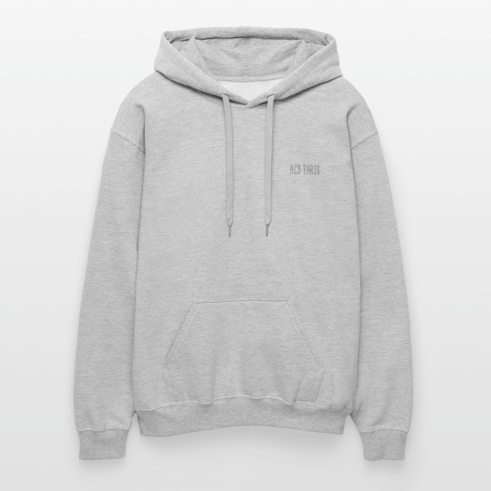 Sweat à Capuche Hoodie Disco - ACB-Paris - gris clair chiné