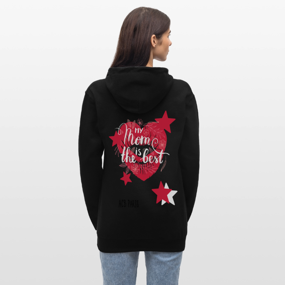 Sweat a capuche ACB-Paris my mome - noir