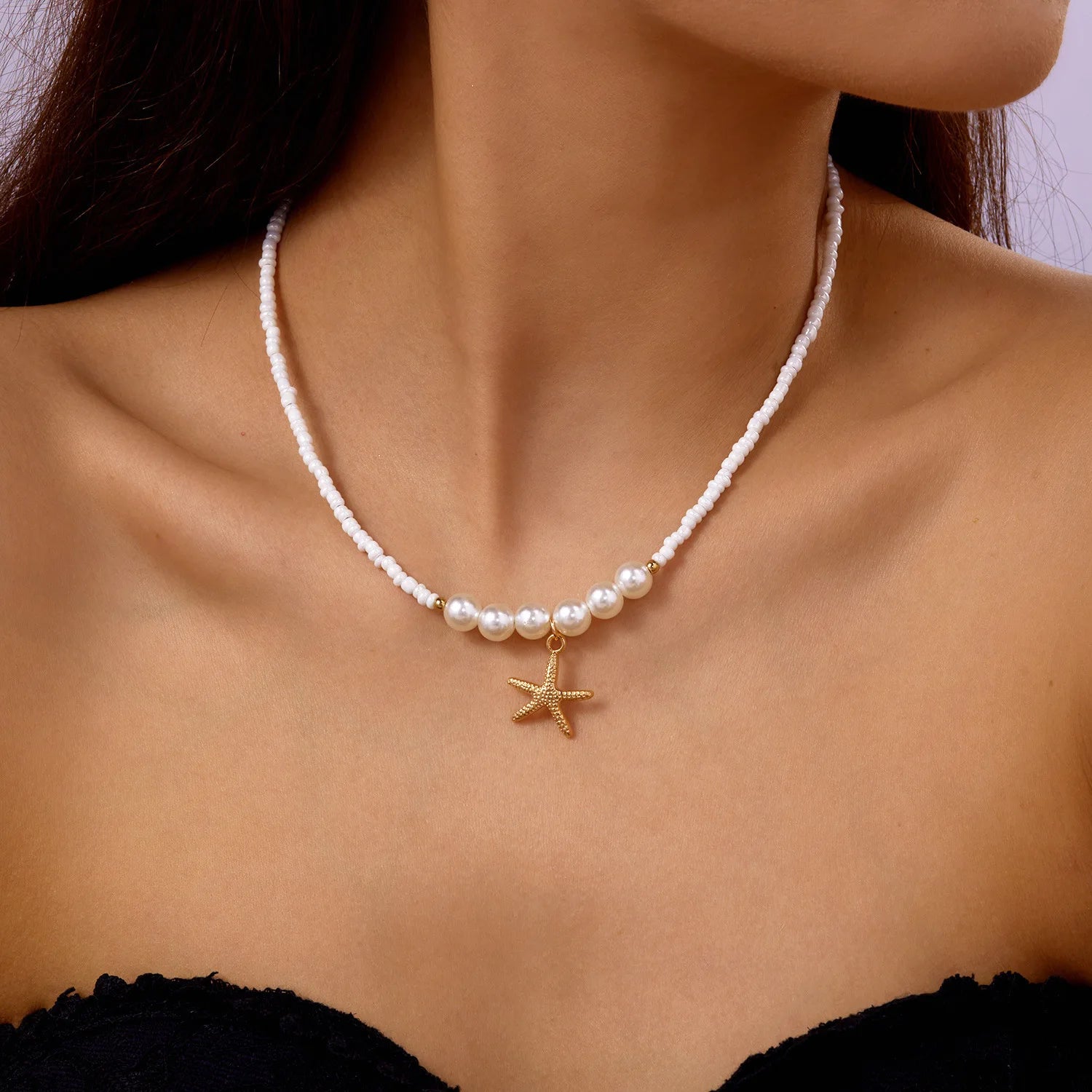 Collier de style plage en coquillage - ACB-PARIS