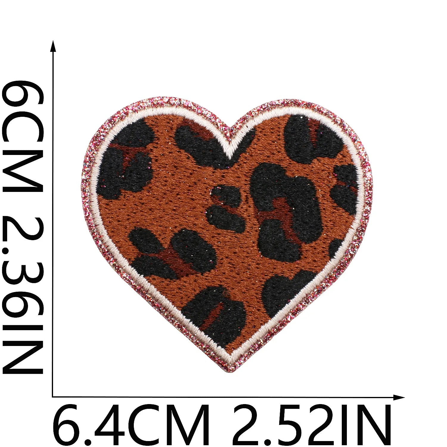 Pack de 24 Patchs décoratifs en cuir brodé - Étoiles, cœurs léopard et motifs variés pour customisation pour vêtement - ACB-PARIS