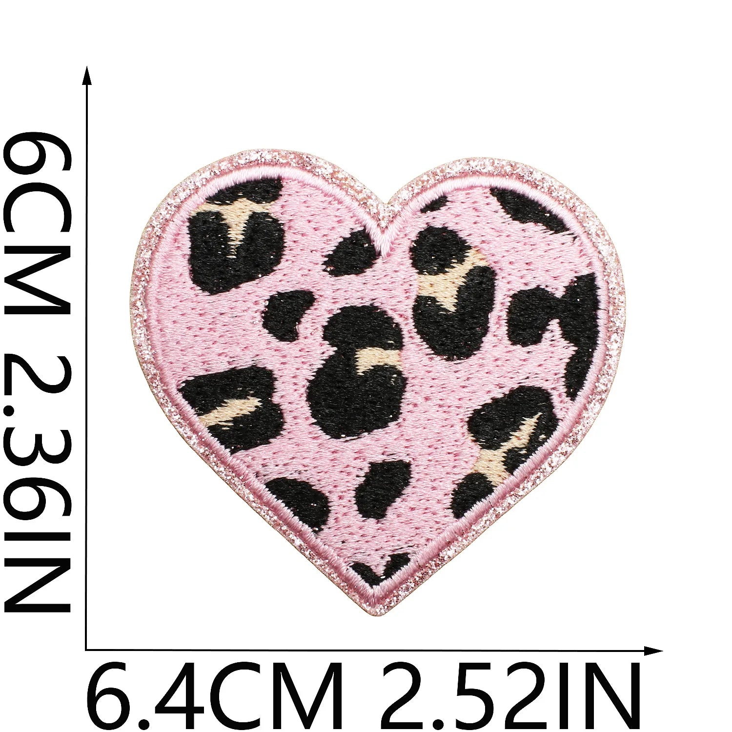 Pack de 24 Patchs décoratifs en cuir brodé - Étoiles, cœurs léopard et motifs variés pour customisation pour vêtement - ACB-PARIS