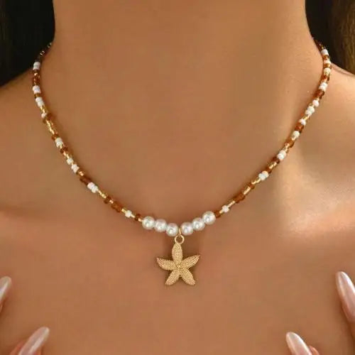 Collier de style plage en coquillage - ACB-PARIS