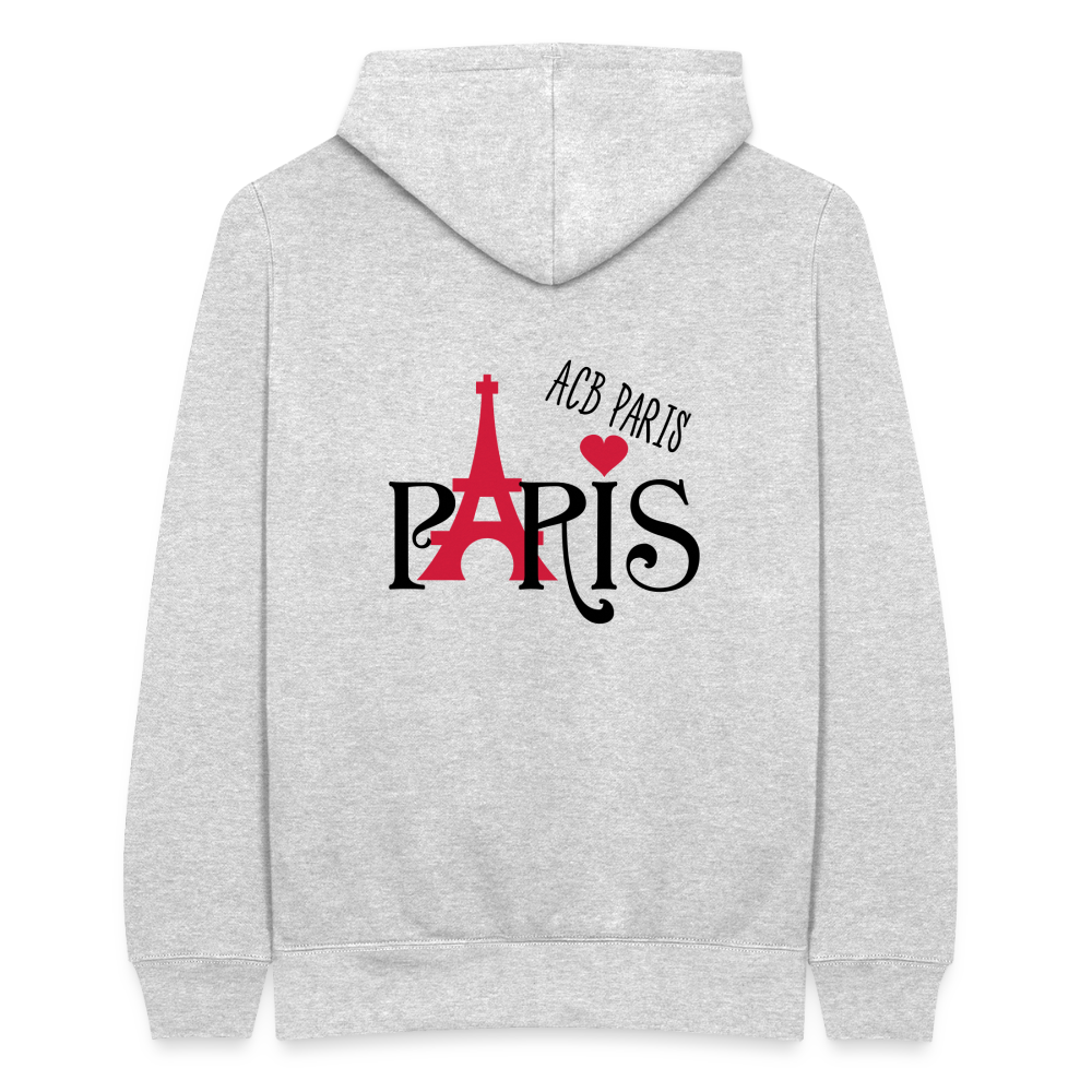 Sweat a capuche ACB-Paris Ilove Paris - heather grey