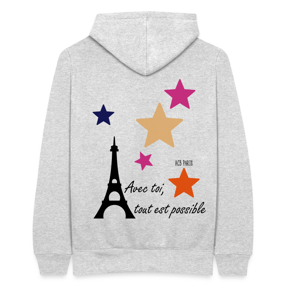 Sweat a capuche ACB-Paris possible - heather grey