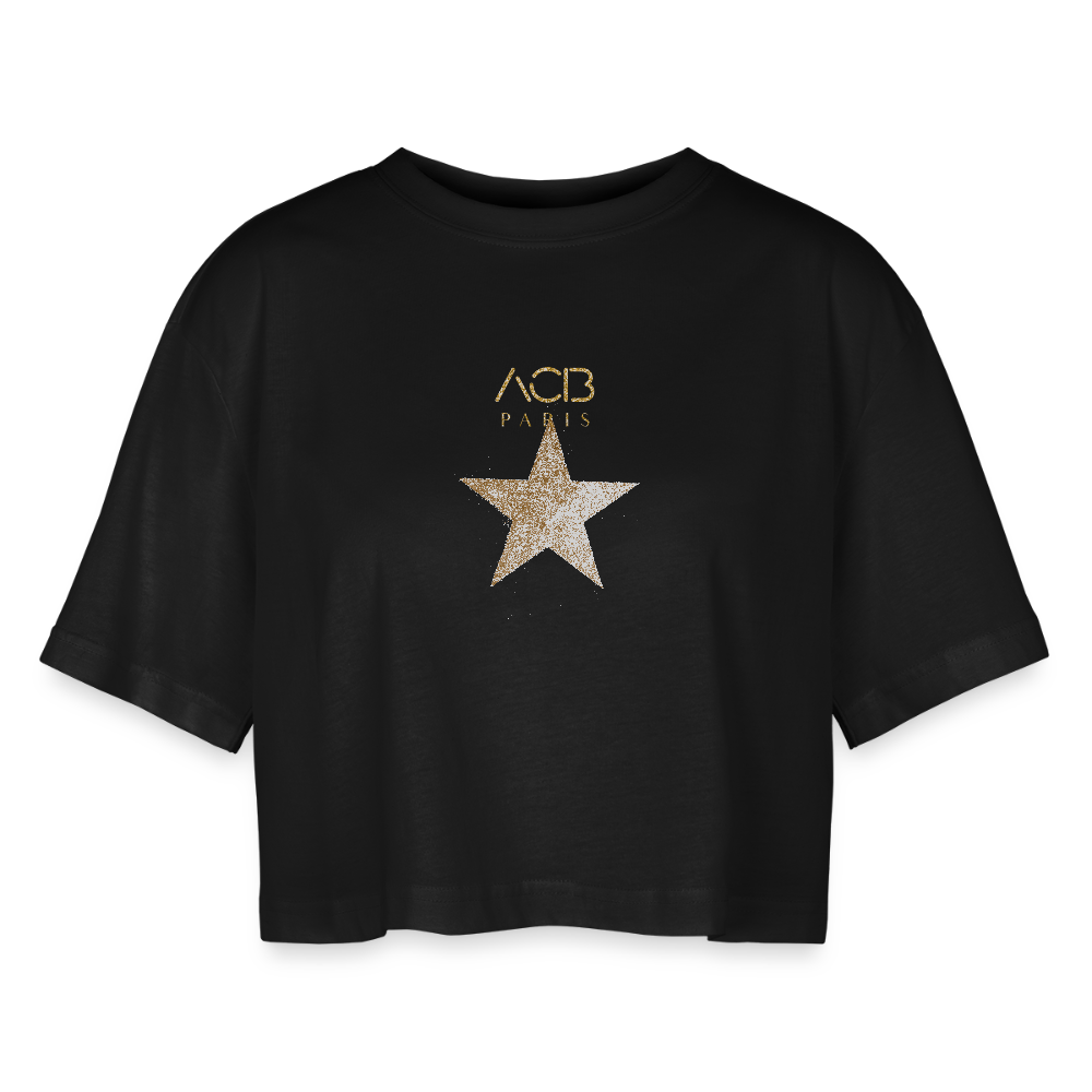 T-shirt court Étoile pour Femme - noir