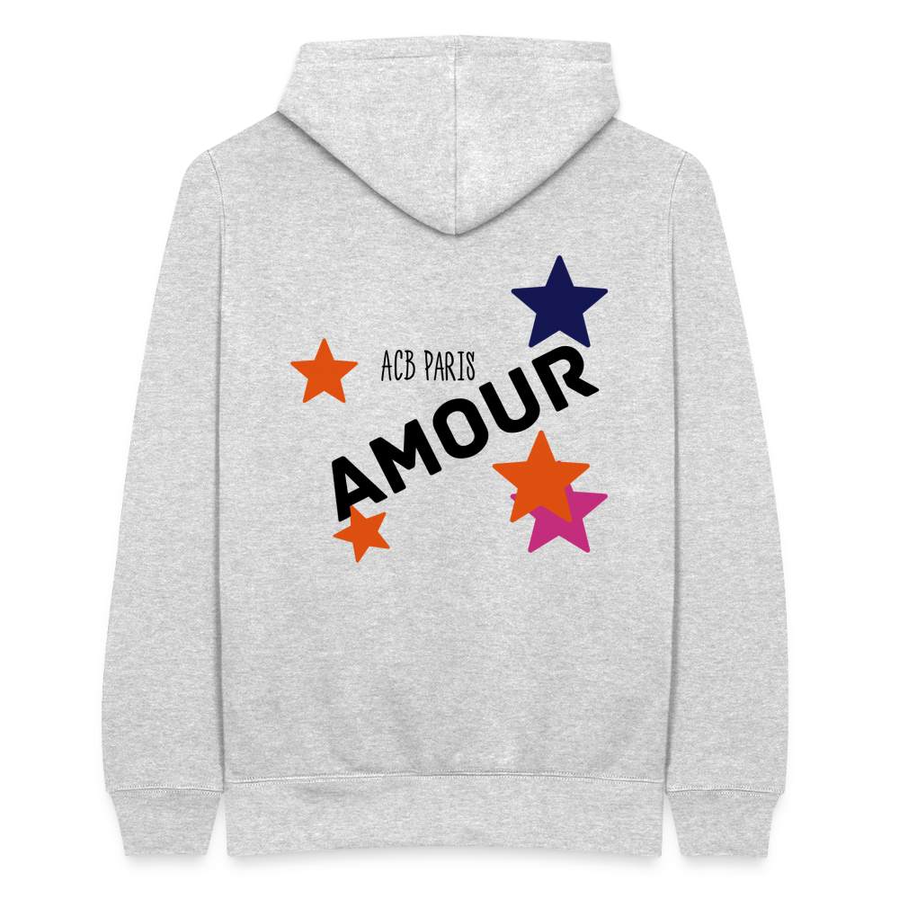 Sweat a capuche ACB-Amour - heather grey