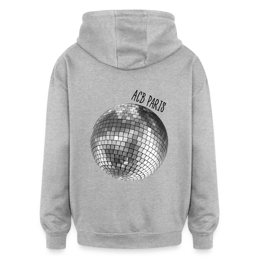 Sweat a capuche boule disco unisex - heather grey