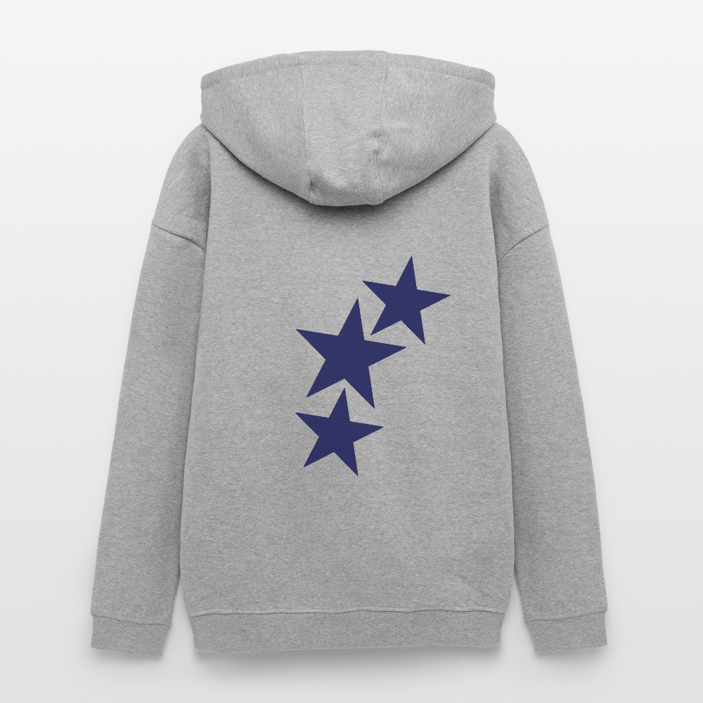 Sweat à capuche étoilé oversize unisexe - heather grey