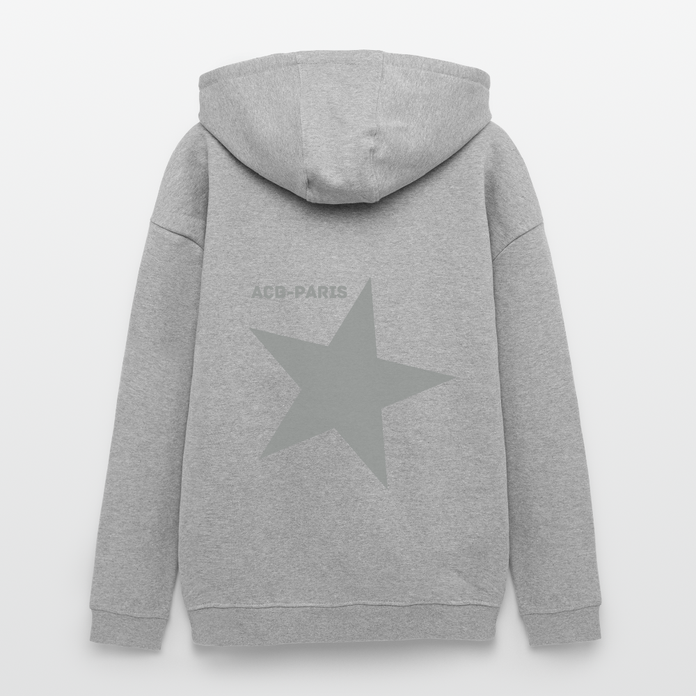 Sweat à capuche Stars oversize unisexe - heather grey