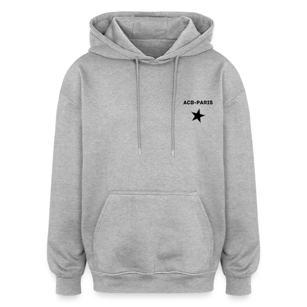 Sweat à capuche Stars oversize unisexe - heather grey