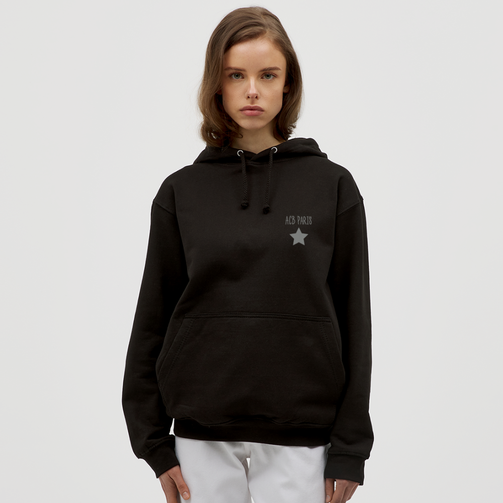 Star sweat à capuche - black