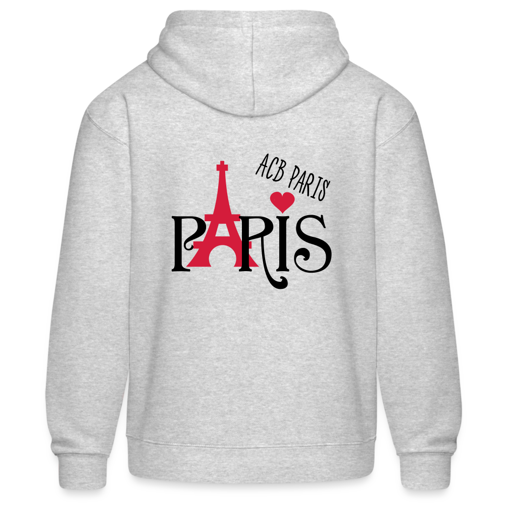 Sweat a capuche ACB-Paris Ilove Paris - heather grey