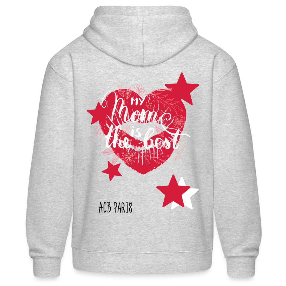 Sweat a capuche ACB-Paris my mome - heather grey