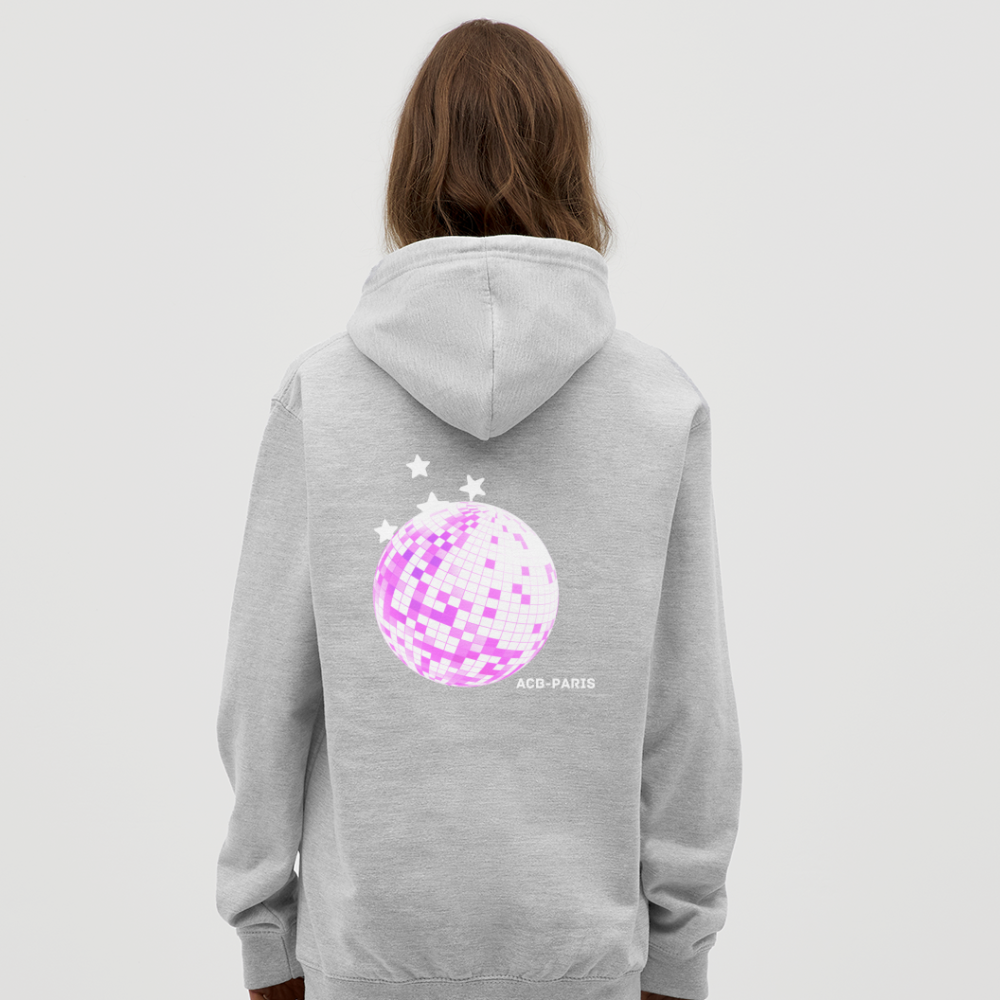 sweat Unisex boule disco rose ACB-Paris - light heather grey