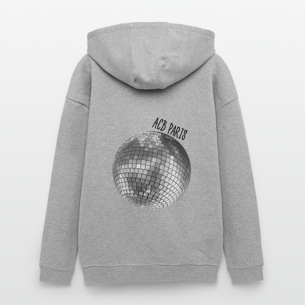 Sweat a capuche boule disco unisex - heather grey