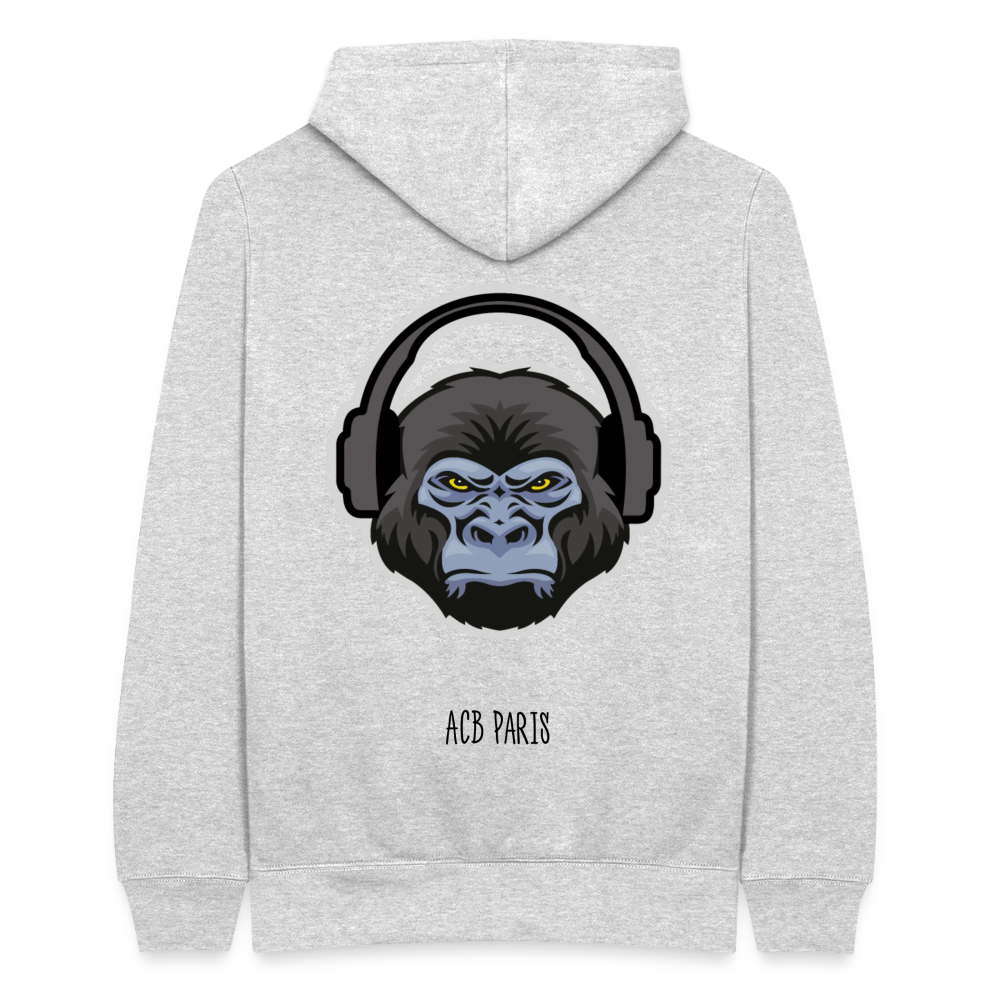 Sweat a capuche ACB-Paris monkey - heather grey