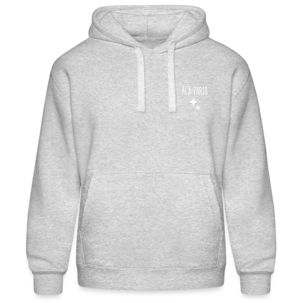 Sweat a capuche ACB-Paris Star étoile - heather grey