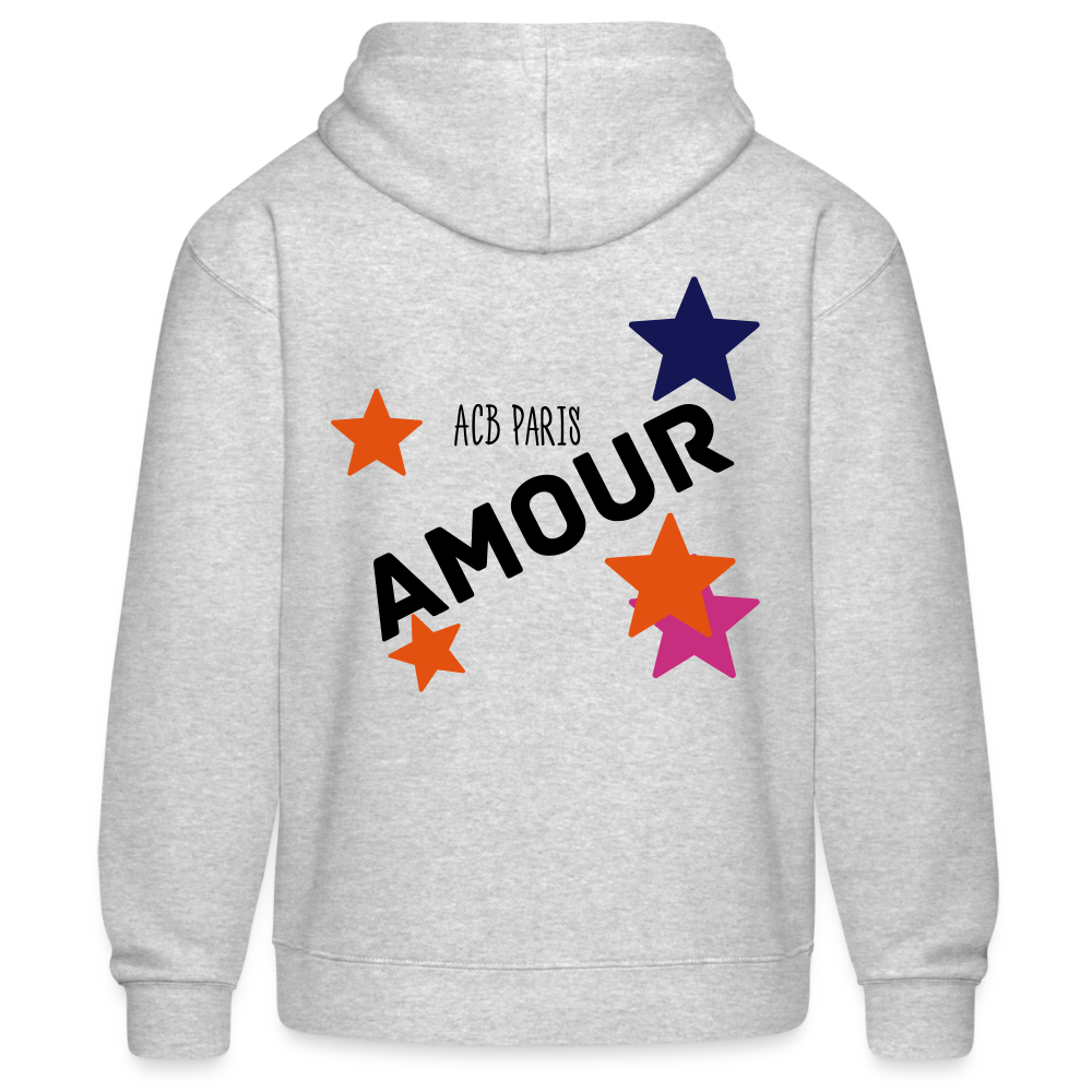 Sweat a capuche ACB-Amour - heather grey