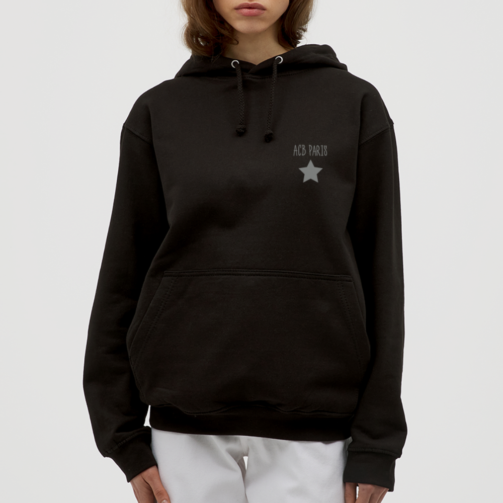 Star sweat à capuche - black