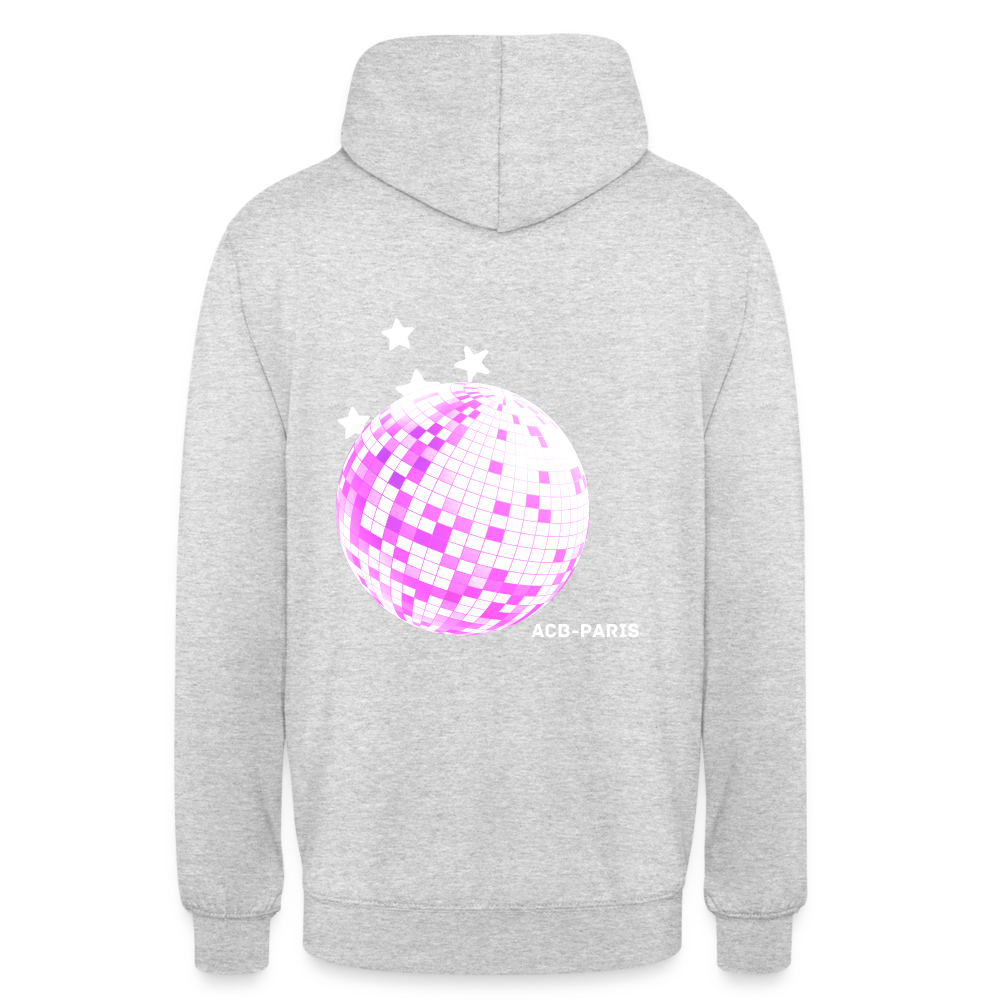 sweat Unisex boule disco rose ACB-Paris - light heather grey